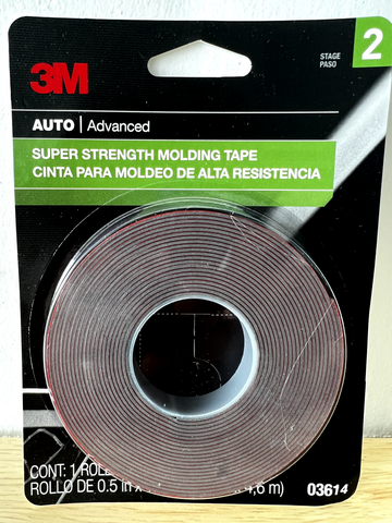 3M 03614 AUTO SUPER STRENGTH SCOTCH MOUNT 1/2" X 15 ft MOLDNG TAPE