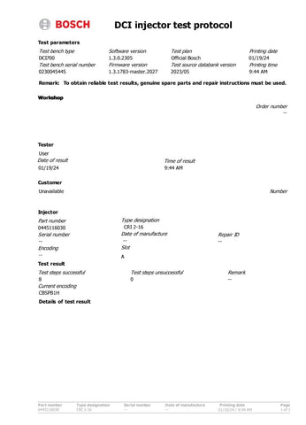 Einspritzdüse Injektor Bosch 0445116030 03L130277 VW AUDI SEAT SKODA 2,0 TDI