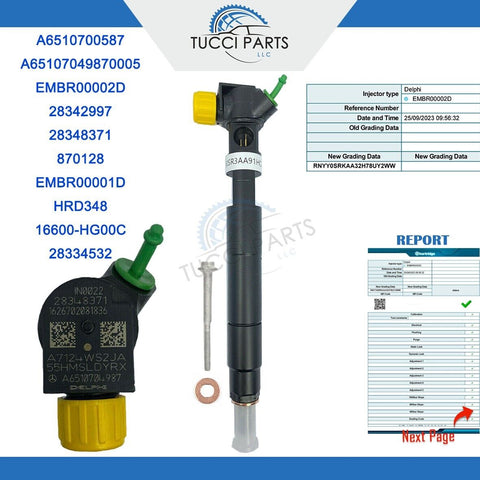 Injection nozzle injector A6510704987 A6510700587 W204 W212 W207 200 220 CDI C-E