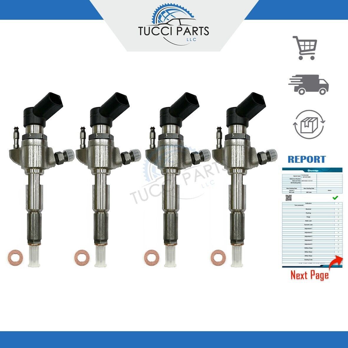 4x Injector 1.6hdi 9802448680 Ford Volvo Peugeot Mazda 9674973080