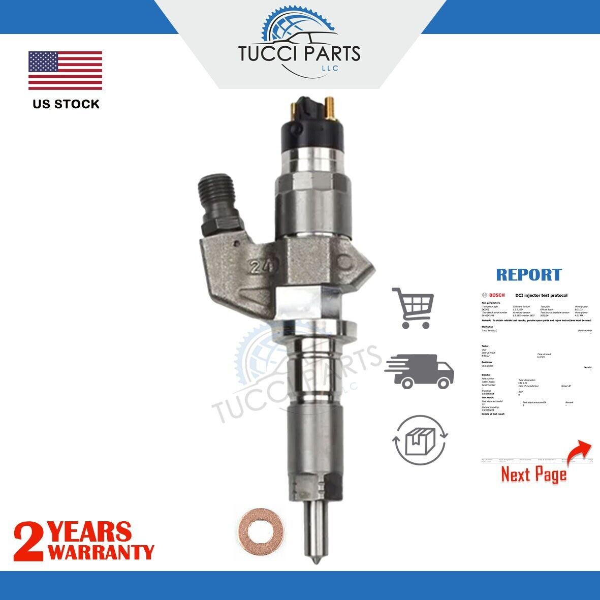 Fuel Injector-Common Rail Injector Bosch 0986435502 Reman 445120008