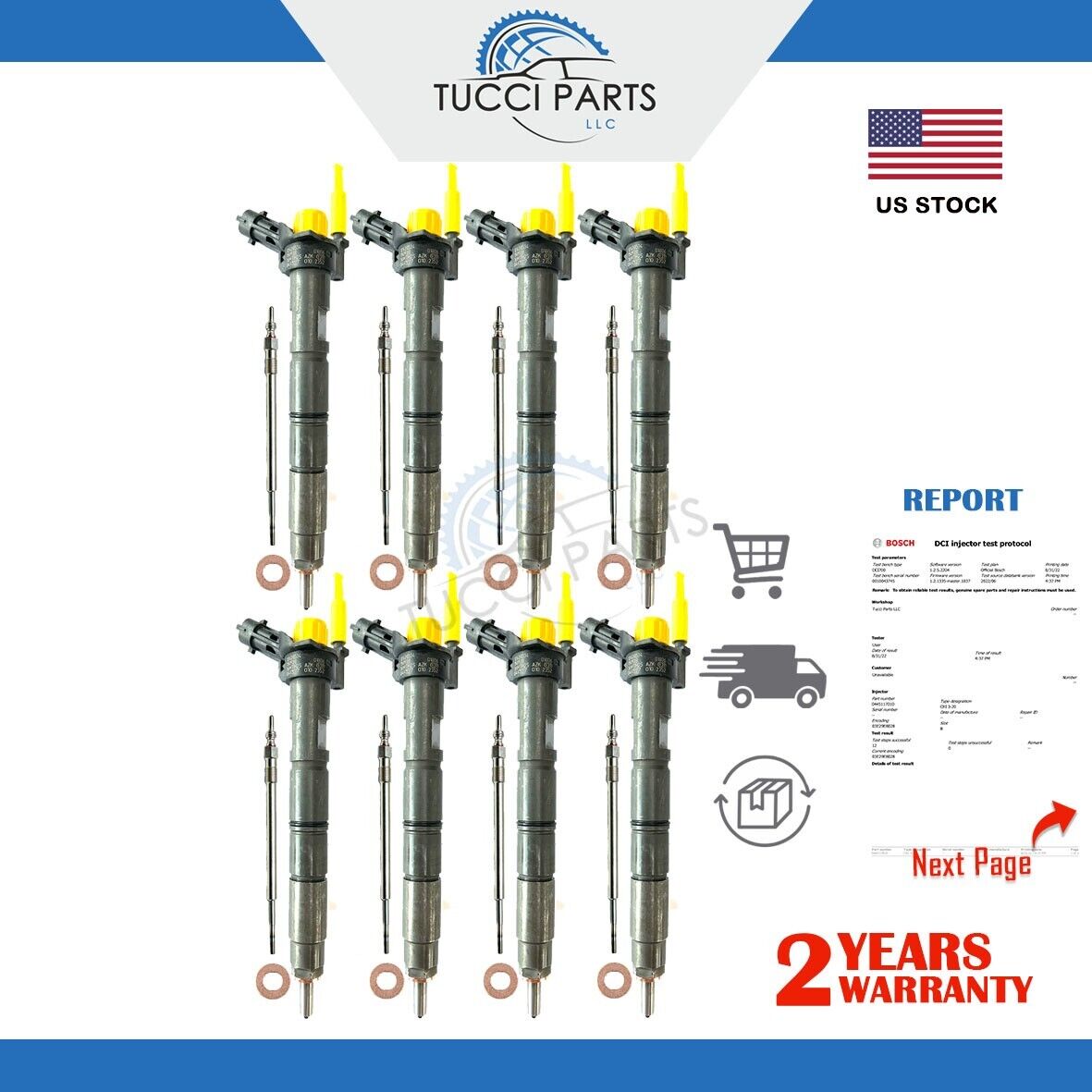 8x GMC Sierra Chevrolet Silverado Duramax LML 6.6L - Diesel Fuel Injector 11-16