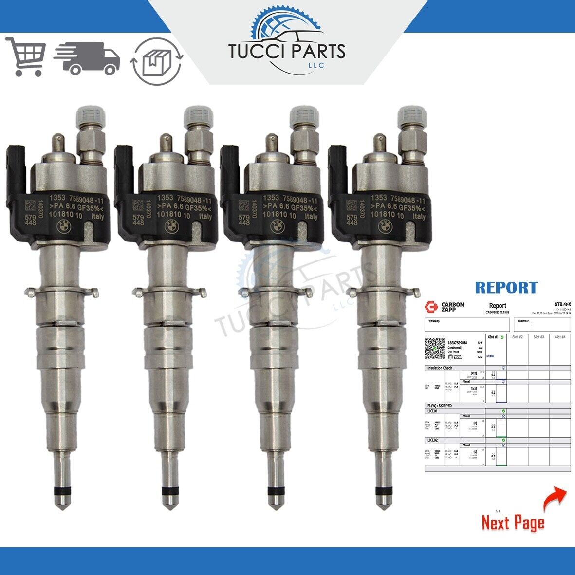 4x Einspritzventil Einspritzdüse Injektor 13537589048 E87 116I 1.6 90KW N43 VDO