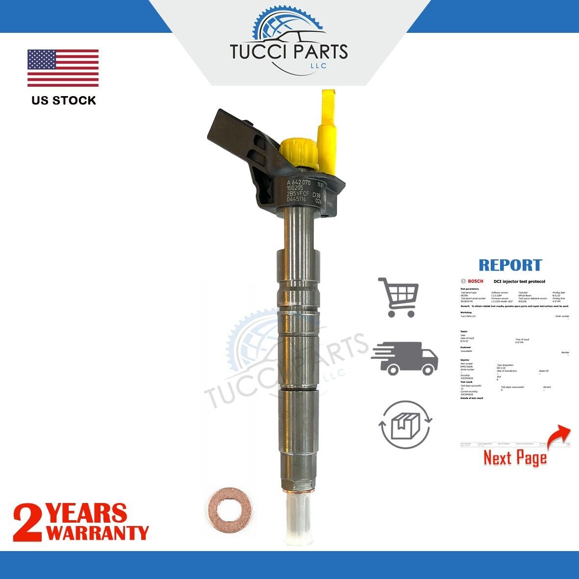 6x Bosch Injector 0445116028 Injector Mercedes A6420701287 Sprinter 098643 OM642