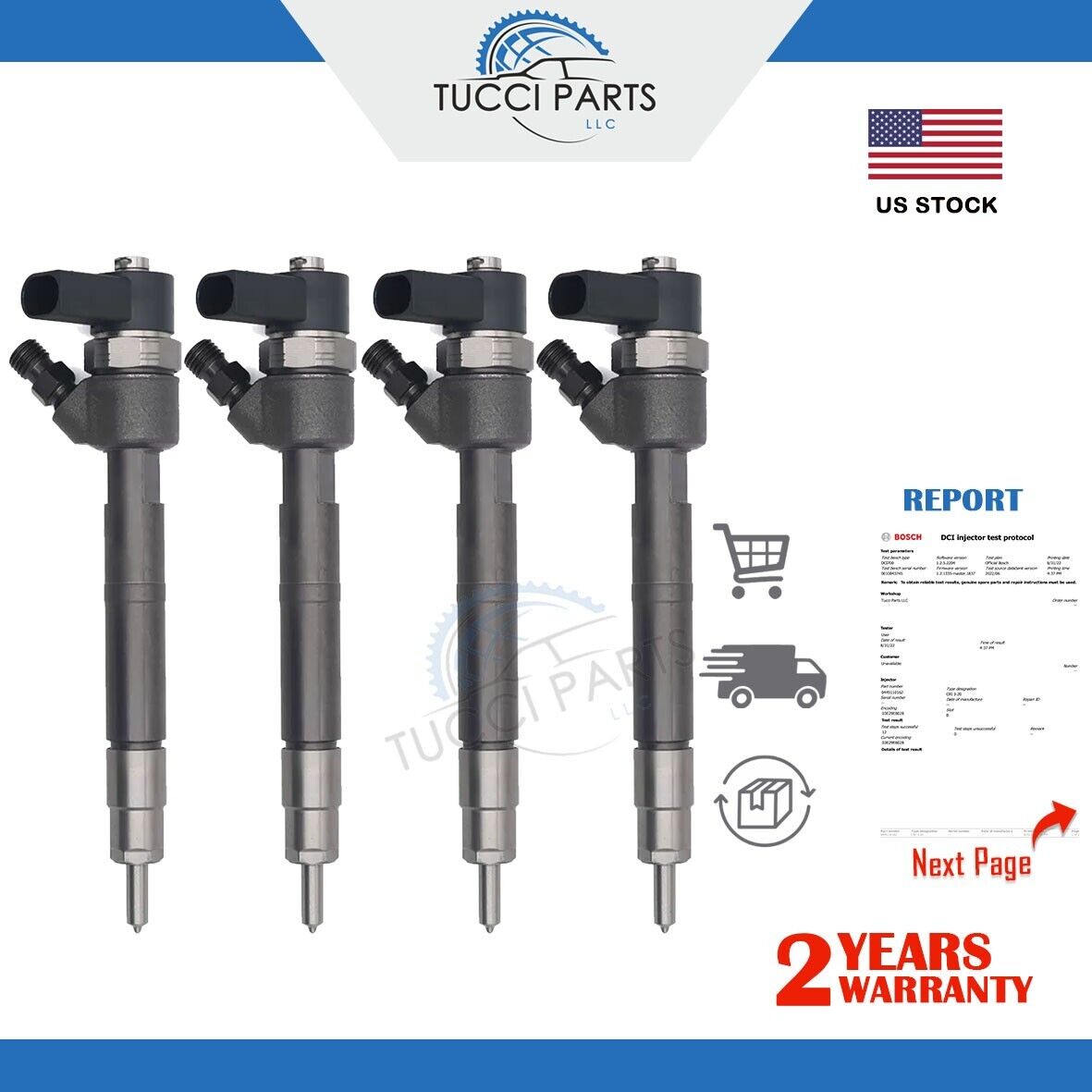 4x Bosch Injector for 04-06 Dodge Freightliner Sprinter 0445110162 444