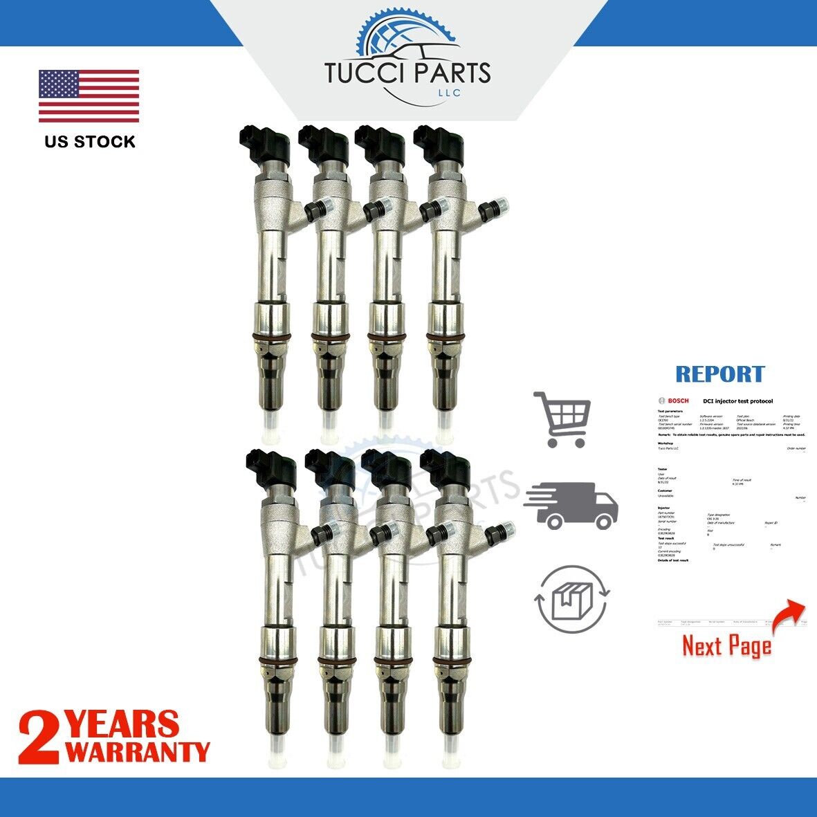 8x Ford Super Duty 2008 2009 2010 Continental Fuel Injector